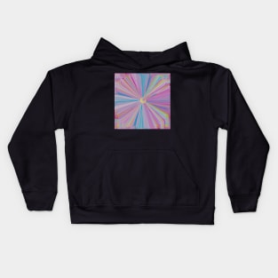 "Celestial Bloom" - Bright Pastel Abstract Effects FX Digital Painting Modern Contemporary Flower Art Kids Hoodie